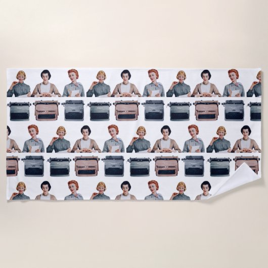 Retro Happy Administrative Professionals Day  Strandtuch (Vorderseite)