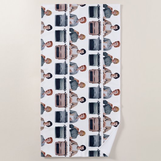 Retro Happy Administrative Professionals Day  Strandtuch (Vorderseite)