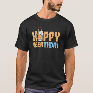 Retro Happy Beerthday Happy Birthday Celebrate I L T-Shirt