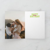 Retro Happy Birthday 6 Photo Karte (Innenseite)