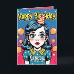 Retro Happy Birthday Daughter Karte<br><div class="desc">Feiern Sie mit dieser fröhlichen Geburtstagskarte einen besonderen Tag! Mit lebendigen Farben und spielerischer Typografie ist diese Karte der ideale Ort, um Freude und Liebe zu verbreiten. Egal, ob Sie einem Freund, einem Familienmitglied oder Kollegen Geburtstagwünsche schicken, diese reizvolle Karte bringt ihnen sicher ein Lächeln ins Gesicht. Links für Ihre...</div>