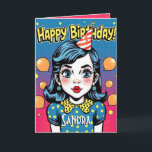 Retro Happy Birthday Daughter Karte<br><div class="desc">Feiern Sie mit dieser fröhlichen Geburtstagskarte einen besonderen Tag! Mit lebendigen Farben und spielerischer Typografie ist diese Karte der ideale Ort, um Freude und Liebe zu verbreiten. Egal, ob Sie einem Freund, einem Familienmitglied oder Kollegen Geburtstagwünsche schicken, diese reizvolle Karte bringt ihnen sicher ein Lächeln ins Gesicht. Links für Ihre...</div>