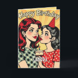 Retro Happy Birthday Daughter Karte<br><div class="desc">Feiern Sie mit dieser fröhlichen Geburtstagskarte einen besonderen Tag! Mit lebendigen Farben und spielerischer Typografie ist diese Karte der ideale Ort, um Freude und Liebe zu verbreiten. Egal, ob Sie einem Freund, einem Familienmitglied oder Kollegen Geburtstagwünsche schicken, diese reizvolle Karte bringt ihnen sicher ein Lächeln ins Gesicht. Links für Ihre...</div>