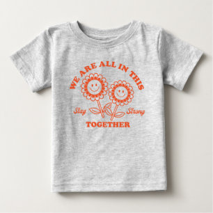 Retro Happy Blume Graphic Baby T-shirt