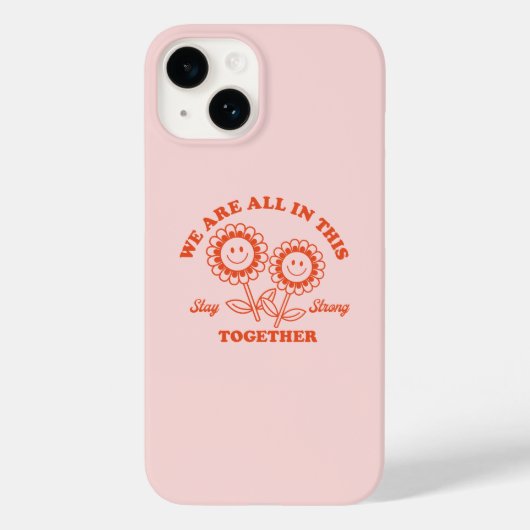 Retro Happy Blume Graphic Case-Mate iPhone Hülle (Rückseite)