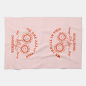 Retro Happy Blume Graphic Geschirrtuch (Horizontal)