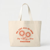 Retro Happy Blume Graphic Jumbo Stoffbeutel (Vorne)