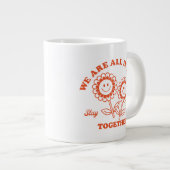 Retro Happy Blume Graphic Jumbo-Tasse (Vorderseite Rechts)