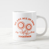 Retro Happy Blume Graphic Jumbo-Tasse (Rechts)