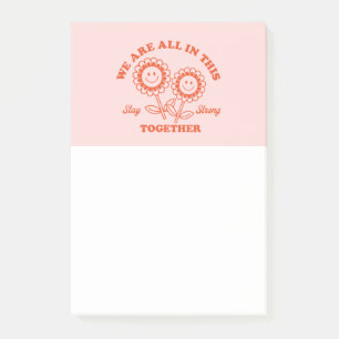 Retro Happy Blume Graphic Post-it Klebezettel