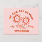 Retro Happy Blume Graphic Postkarte (Vorderseite)