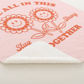 Retro Happy Blume Graphic Sherpadecke (3/4)