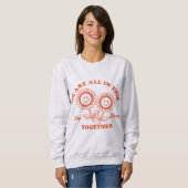 Retro Happy Blume Graphic Sweatshirt (Vorne ganz)