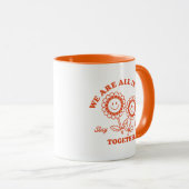 Retro Happy Blume Graphic Tasse (VorderseiteRechts)