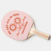 Retro Happy Blume Graphic Tischtennis Schläger (Seitenansicht)