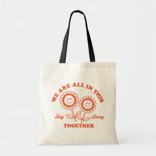 Retro Happy Blume Graphic Tragetasche
