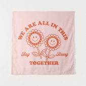 Retro Happy Blume Graphic Wandteppich (Vorderseite)