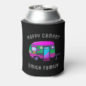 Retro Happy Camper Individuelle Name Dosenkühler (Kanne Rückseite)