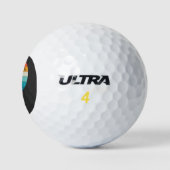 Retro Happy Cat Quote – Routine & Love Golfball (Logo)