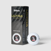 Retro Happy Cat Zitat – Routine & Liebe Golfball (Verpackungen)
