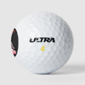 Retro Happy Cat Zitat – Routine & Liebe Golfball (Logo)
