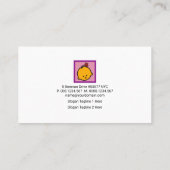 Retro Happy Children Teenage Babysitter Visitenkarte (Rückseite)