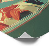 Retro Happy Cooking Vibes Poster (Ecke)