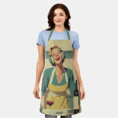 Retro Happy Cooking Vibes Schürze (Getragen)