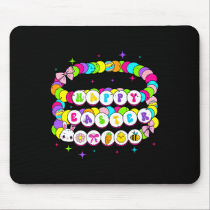 Retro Happy Easter Bracelet Bunny Spring Funny Est Mousepad