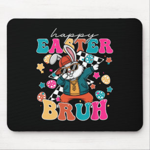 Retro Happy Easter Bruh Niedlich Bunny Dabbing Kle Mousepad