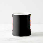 Retro Happy Face Checkered Pattern Smile Face Tren Kaffeetasse (Mittel)