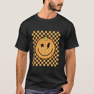 Retro Happy Face Pumpkin Smile Face Halloween T Sh T-Shirt