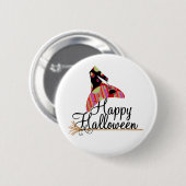 Retro Happy Halloween Button (Vorne & Hinten)