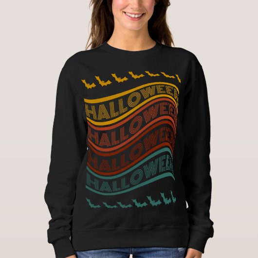 Retro Happy Halloween Sweatshirt (Vorderseite)