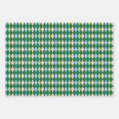 Retro Happy Holidays Worte grün und rot Geschenkpapier Set (Vorderseite 2)