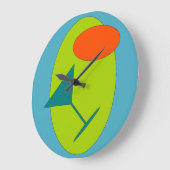 Retro Happy Hour Martini Große Wanduhr (Winkel)