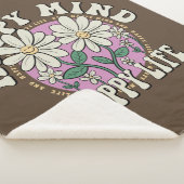 Retro Happy Mind Happy Life Sherpadecke (3/4)