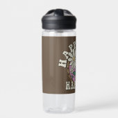 Retro Happy Mind Happy Life Trinkflasche (Vorderseite)