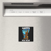 Retro Happy New Year 2026 Bigfoot Lovers New Years Magnet (In Situ (Geschirrspüler))