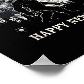 Retro Happy New Year 2026 Bigfoot Night New Years  Poster (Ecke)