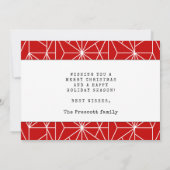 Retro Happy New Year Foto Feiertagskarte (Rückseite)