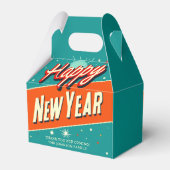 Retro Happy New Year Geschenkschachtel (Rückseite)