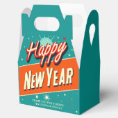 Retro Happy New Year Geschenkschachtel (Geöffnet)