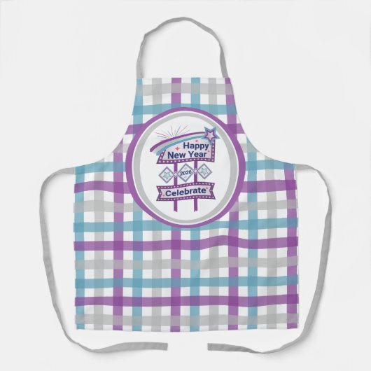 Retro Happy New Year Sign - Celebrate Marquee Schürze (Vorderseite)