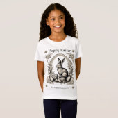 Retro Happy Oaster Bunny Kids T-Shirt (Vorne ganz)