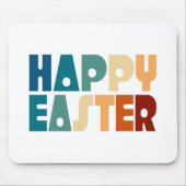 Retro Happy Oaster Typografie | Mousepad (Vorne)