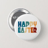Retro Happy Oaster Typografie | Schaltfläche Butto Button (Vorne & Hinten)