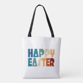 Retro Happy Oaster Typografie | Tragetasche Tasche (Rückseite)