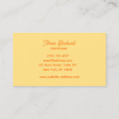 Retro Happy Orange Hair Stylist Scheren Visitenkarte (Rückseite)