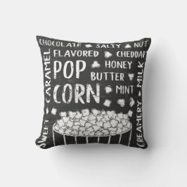 Retro Happy Popcorn Party Throw Kissen
